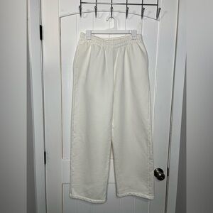 Velour Garments 600 GSM 'Bone White' Straight-leg Pants × 1